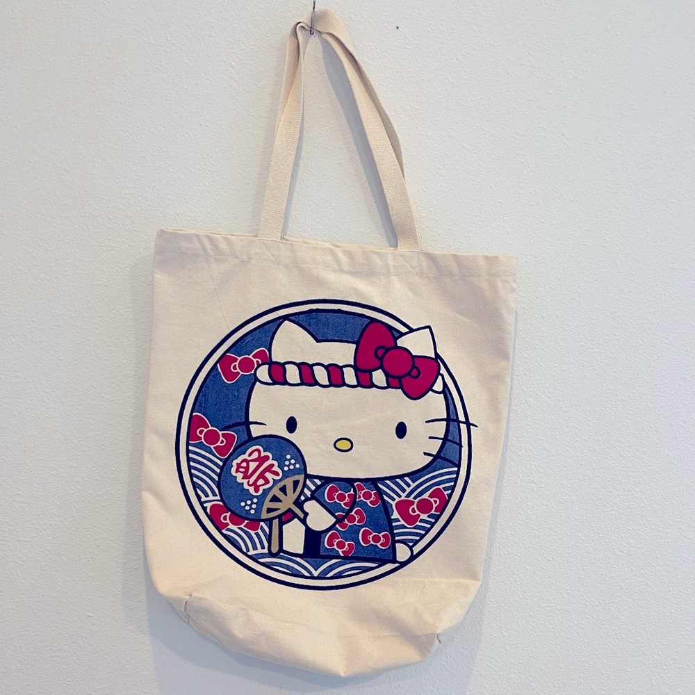 NWOT Canvas Hello Kitty Tote Bag
